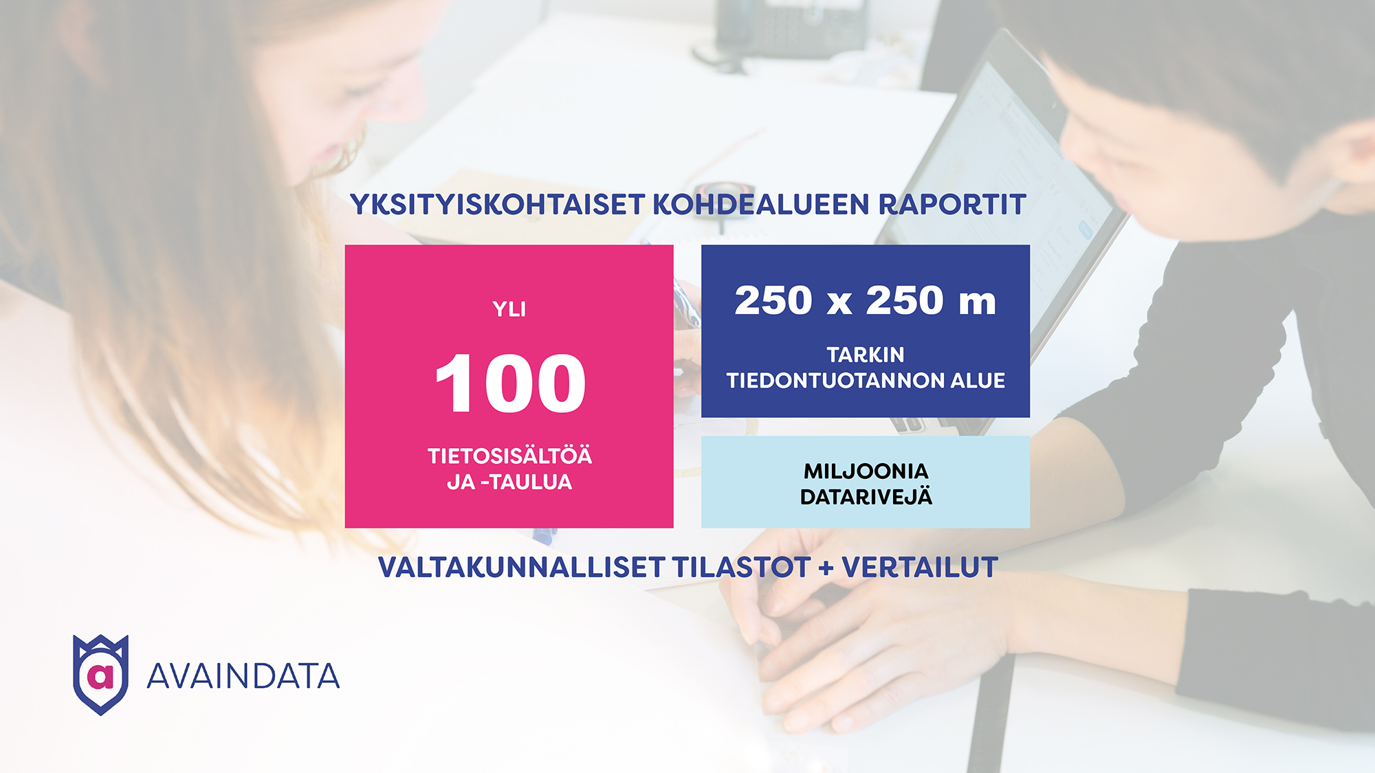 kuva tietokoneen ruudusta, jossa on auki Avaindata-sovellus